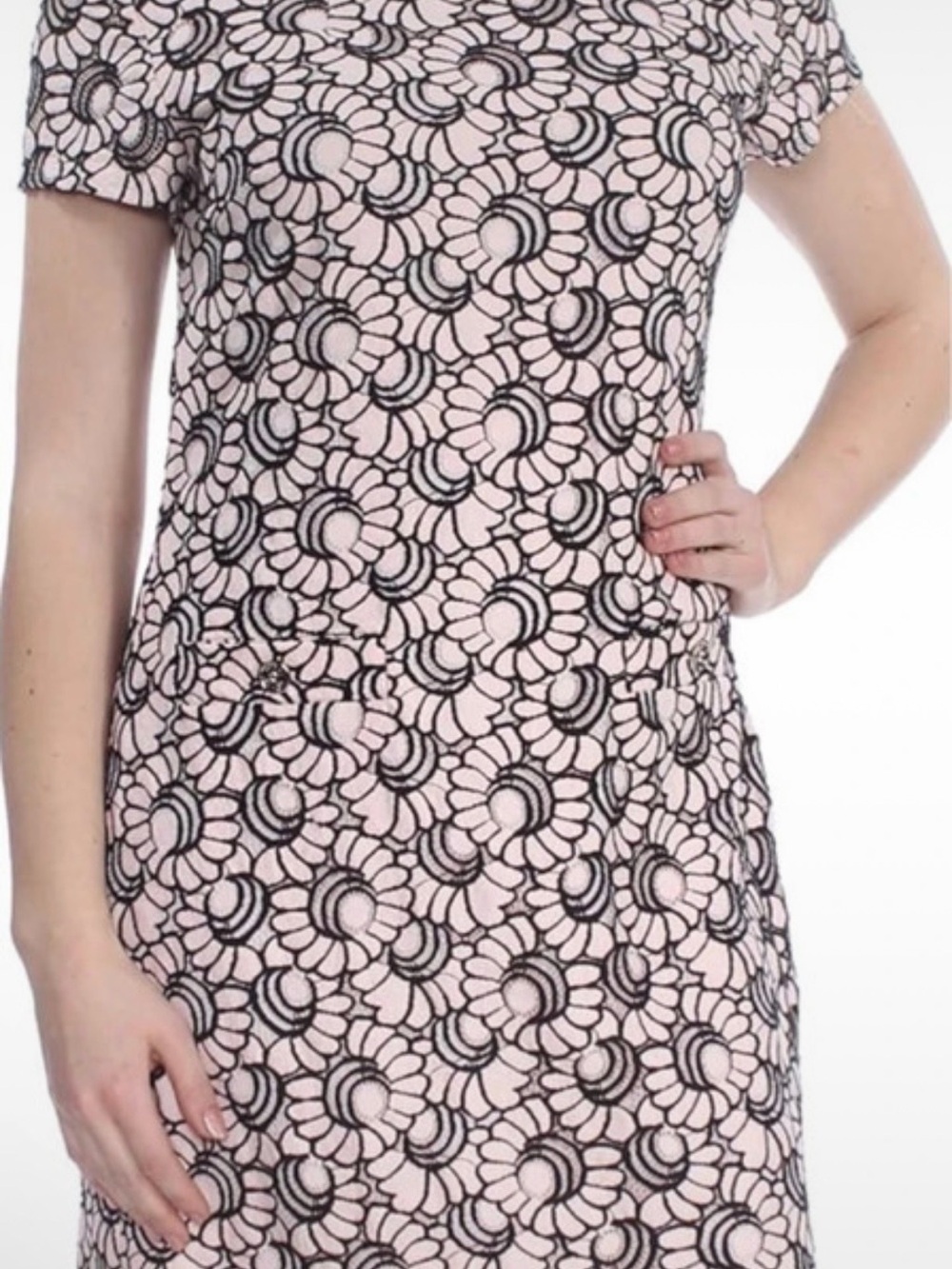 Tommy Hilfiger Pink Floral Lace Overlay Dress